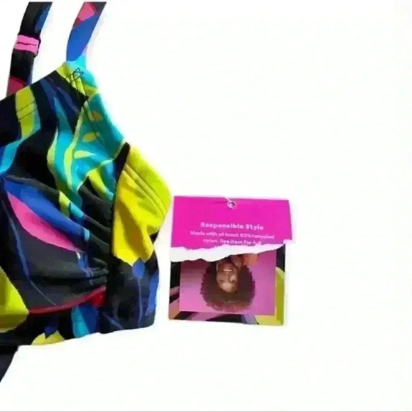 Tabitha Brown X Target Swim Multicolor Lemon Print Tye Front Bikini Top. 3/$30 - Picture 9 of 9